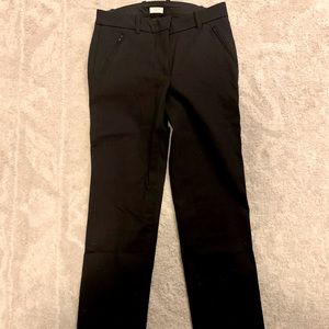 NWOT Size 00S Black, Fitted J. Crew Trousers